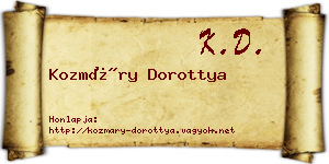 Kozmáry Dorottya névjegykártya