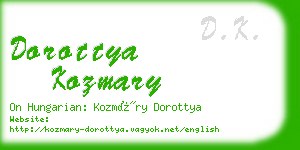 dorottya kozmary business card